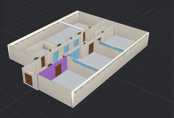 Modelo BIM de um ambiente interno