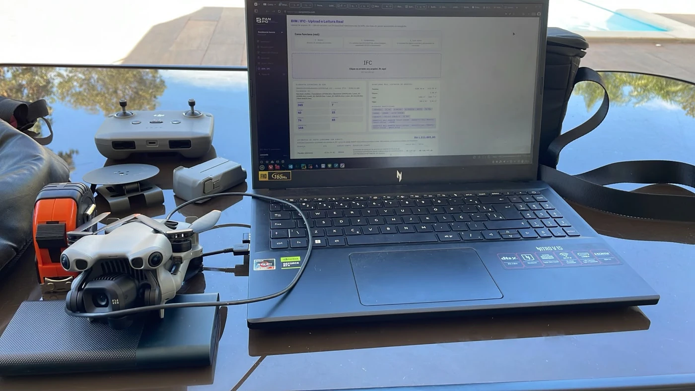 Equipamentos de captura e software em atividade de campo