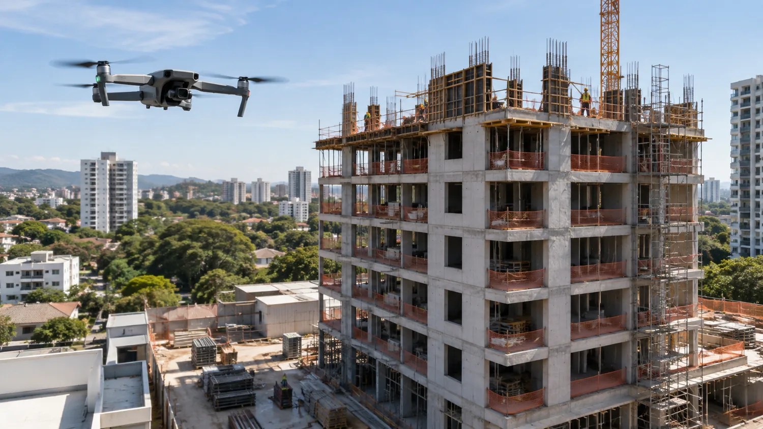 Drones e IoT na construção: da captura à informação útil